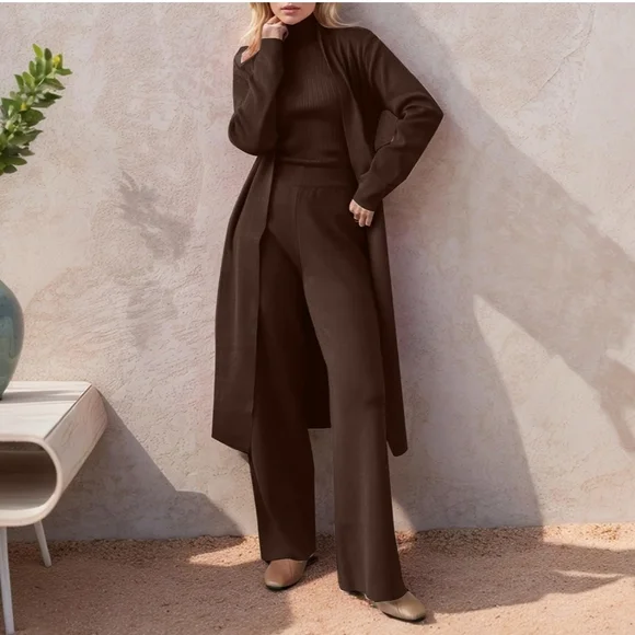 Knit 3-piece Knit Lounge Set Size Small - Picture 1 of 3